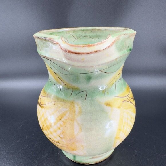 Vintage Italian Pottery Pitcher Carafe Hand Made Ceramic Made In Italy Decor VTG - Picture 11 of 16